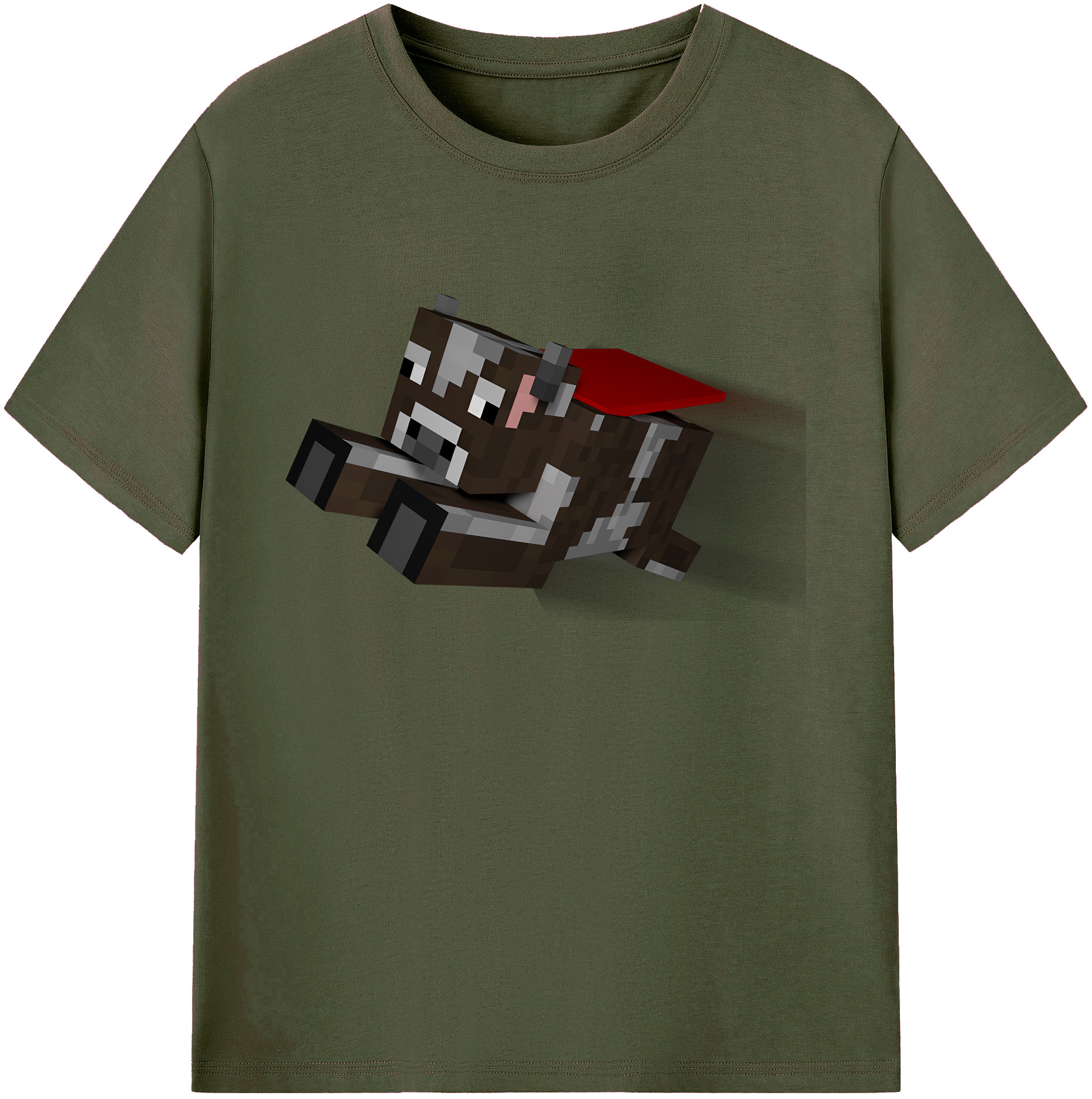 （画像用） マインクラフト ブロックの世界 Minecraft MC Block world 綿100％ メンズ半袖Tシャツ｜肌触りやわらか＆通気性